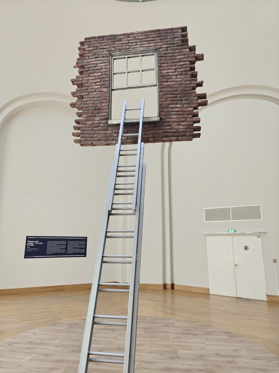 Window and Ladder — Too Late for Help