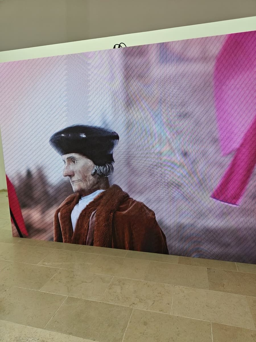 Анимированный портрет северного Возрождения (видео на LED-панели)