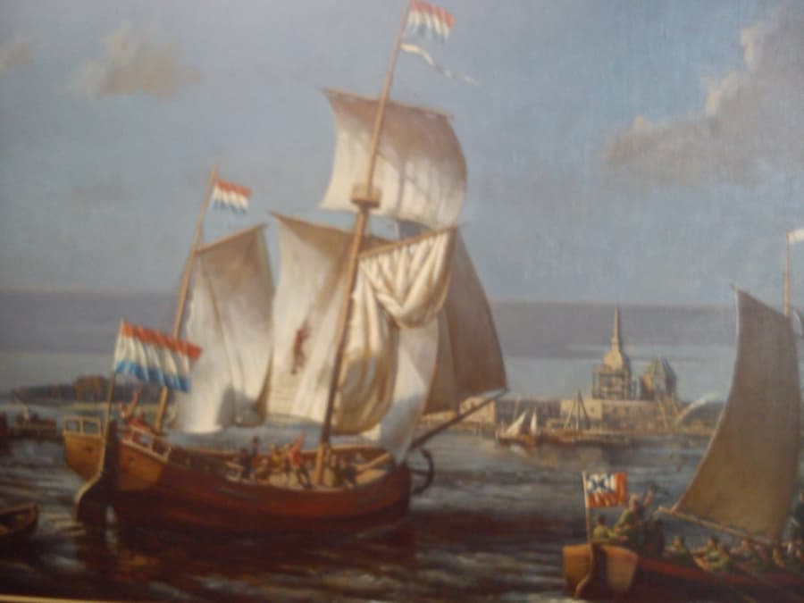 А. Булдаков. Прибытие первого иностранного судна в Санкт-Петербург в 1703 году