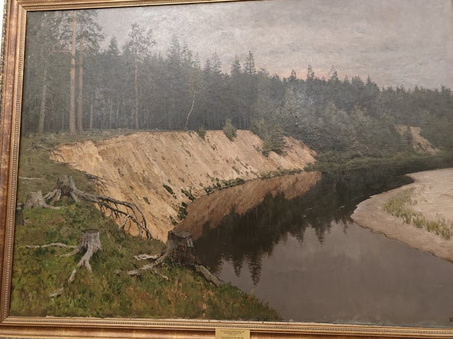 Исаак Левитан. Лесистый берег. Сумерки