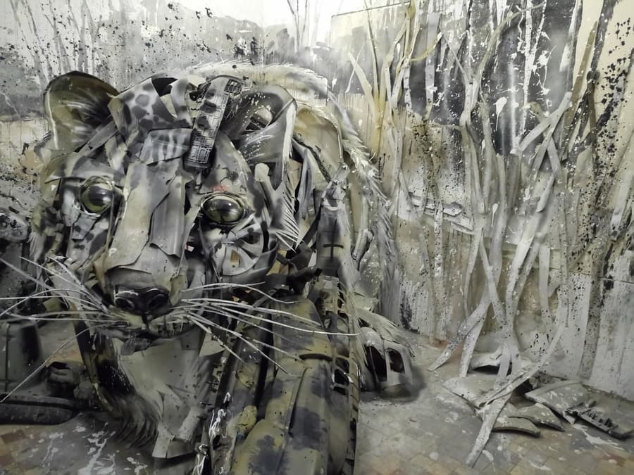 Bordalo II (Артур Бордало). Снежный барс
