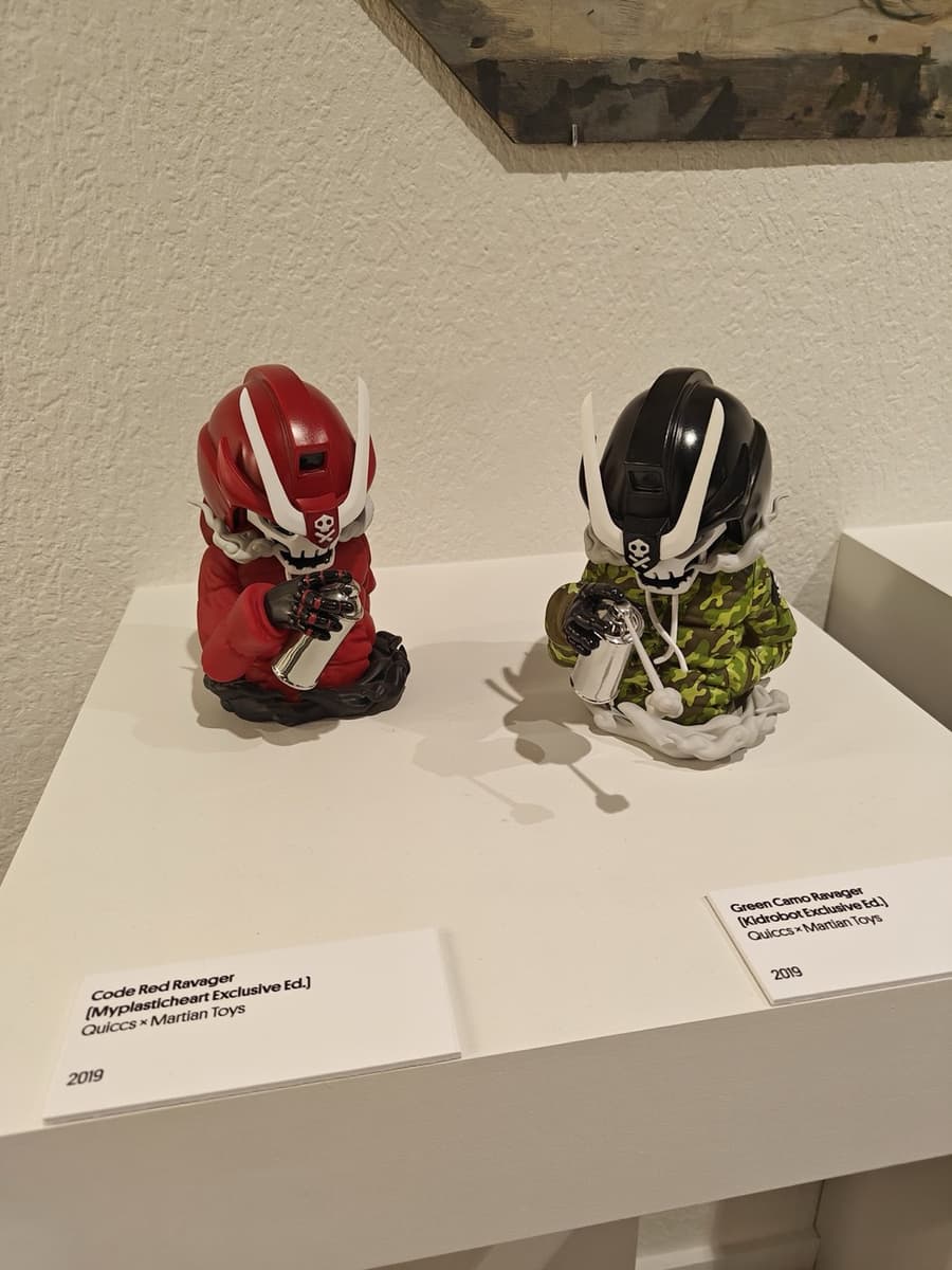 Quiccs. Code Red Ravager (Myplasticheart Exclusive Ed.); Green Camo Ravager (Kidrobot Exclusive Ed.)