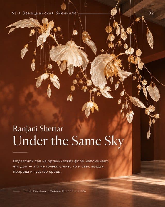 Открытка ChatGPT о работе Ранджани Шеттар «Under the Same Sky»