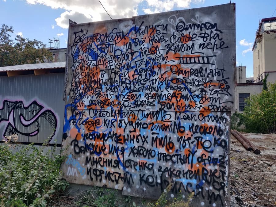 Уличное искусство: Екатеринбург, ул. Розы Люксембург, 26 (пустырь во дворе)